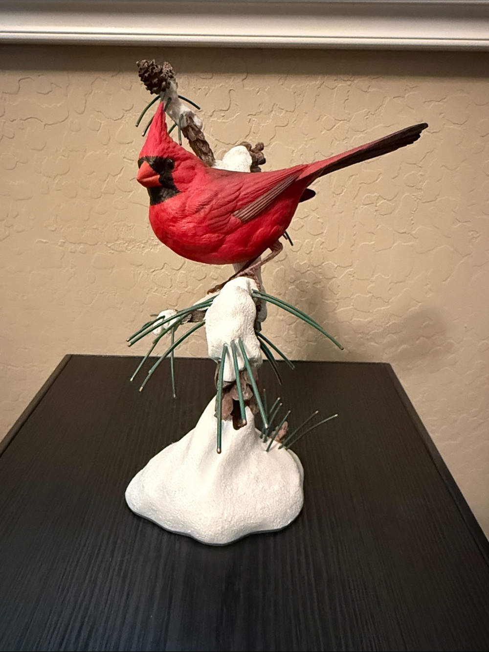 Red Cardinal Decorative Figurine - “Winter’s Jewel” by Bob Guge